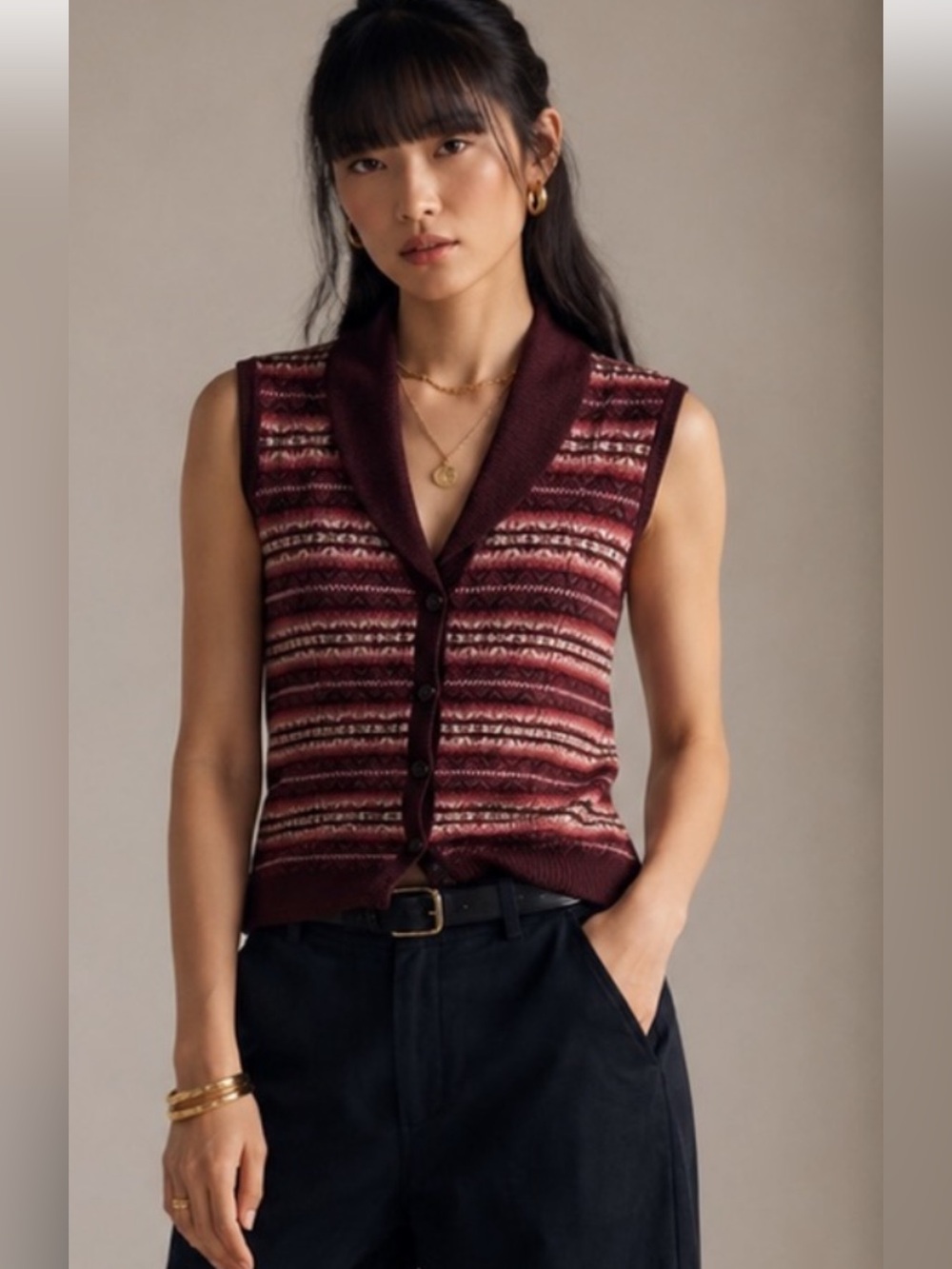 Woolrich 100% Lambswool
Fishermans Grandpacore Knit Vest